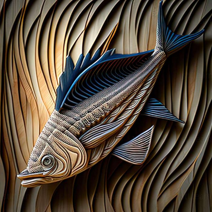 3D модель Полосатая хвостатая рыба дианема (STL)